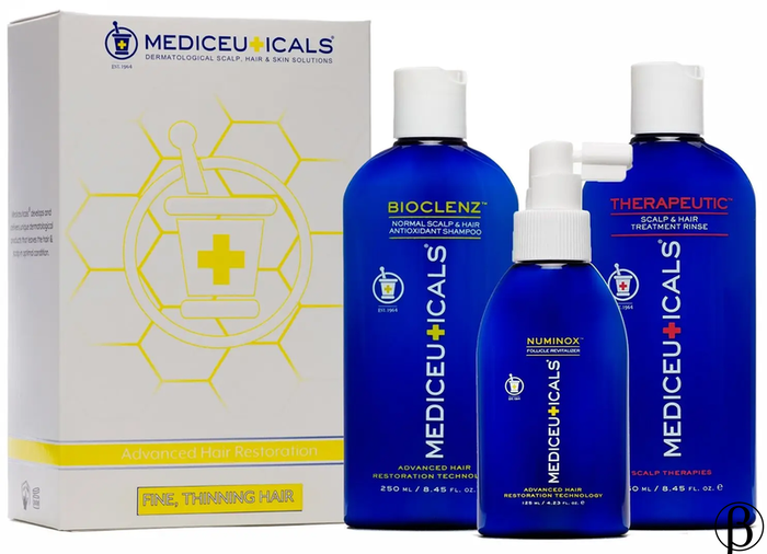 Hair Restoration Kit for Men Fine (Bioclenz, Numinox, Therapeutic) | набір для стимулювання росту волосся (нормальне волосся) MEDICEUTICALS