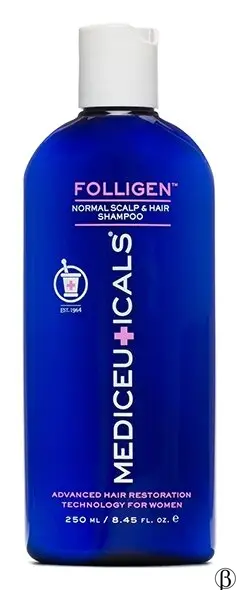 Folligen Shampoo | шампунь для жінок проти випадіння та стоншення волосся (тонке волосся, нормальна шкіра голови) MEDICEUTICALS, 250 мл