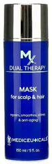 MX Dual Therapy | відновлююча та антивікова маска для волосся і шкіри голови MEDICEUTICALS, 150 мл