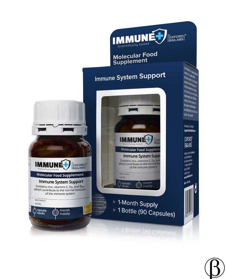 Immune+ - Молекулярна (дієтична) добавка для підтримання імунітету OXFORD BIOLABS, 90 капсул